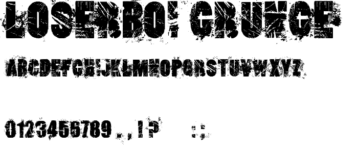 loserboi grunge font