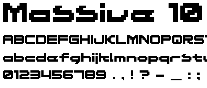 MASSIVE 10 A font