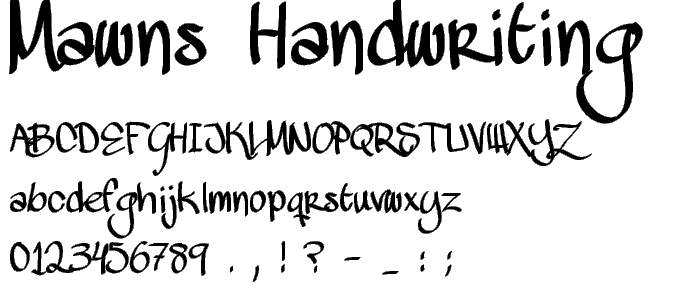 MAWNS Handwriting  font