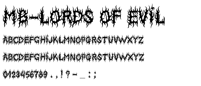 MB-Lords Of Evil  font