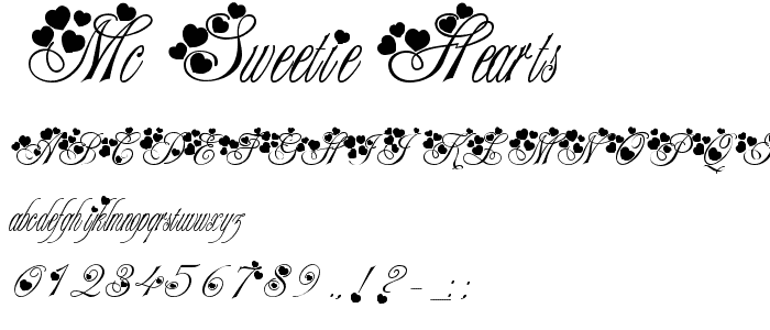 MC Sweetie Hearts font