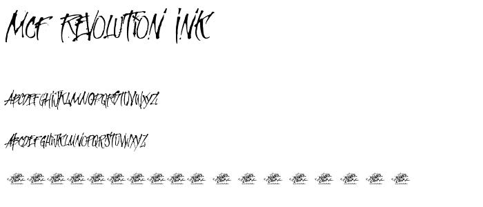 MCF Revolution ink font