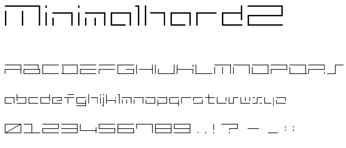 MINIMALHARD2 font