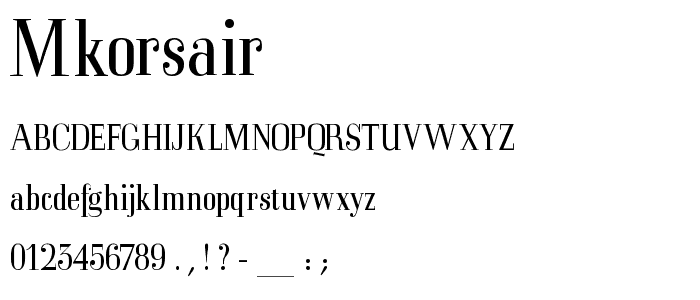 MKorsair font