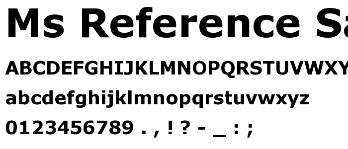 MS Reference Sans Serif Bold font