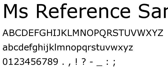 MS Reference Sans Serif font