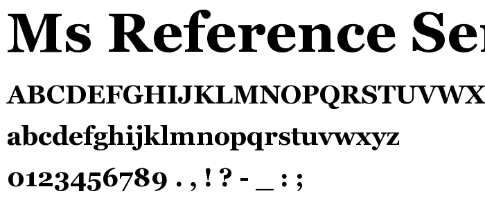 MS Reference Serif Bold font