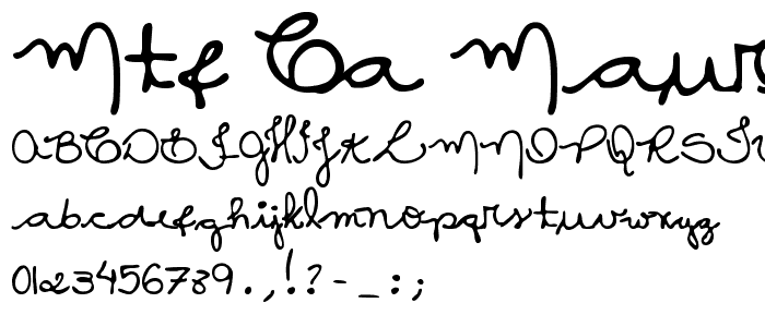 MTF Ca Maura font