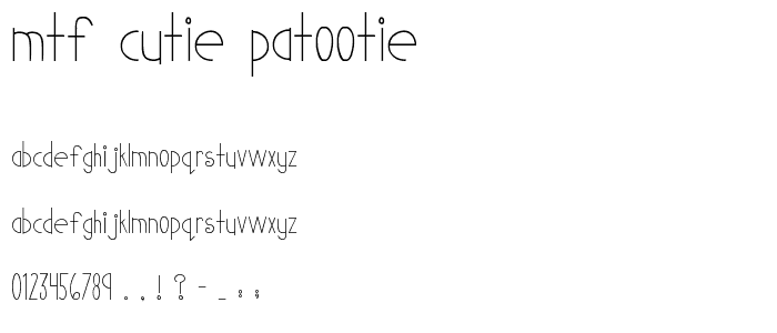 MTF Cutie Patootie font