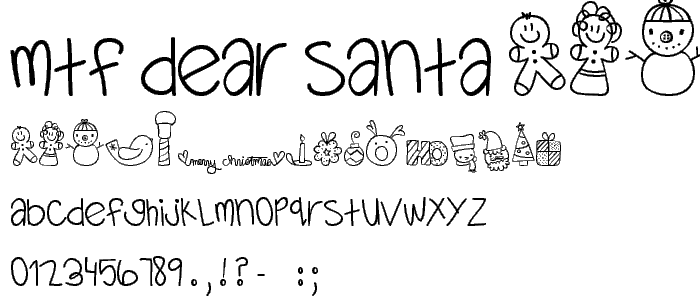 MTF Dear Santa font