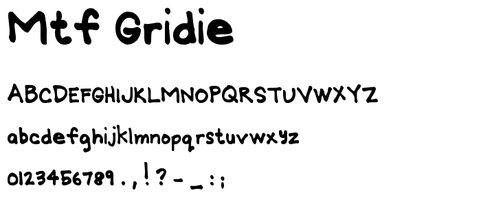 MTF Gridie font