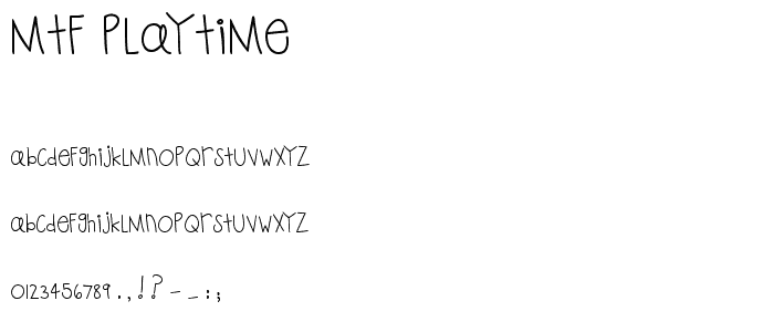 MTF Playtime font