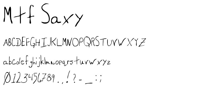 MTF Saxy font