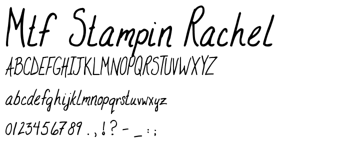 MTF Stampin Rachel font