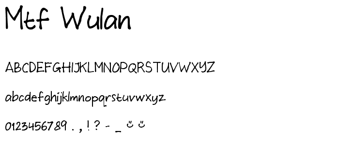 MTF Wulan font