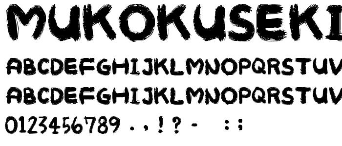 MUKOKUSEKI KITCHEN font