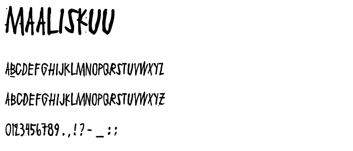 Maaliskuu font