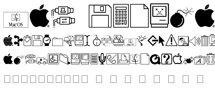 Mac Dingbats font