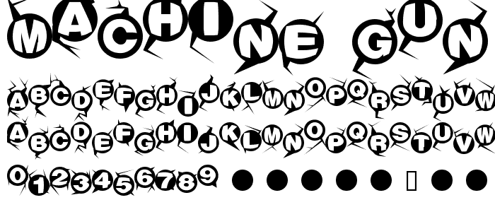 Machine-gun  font