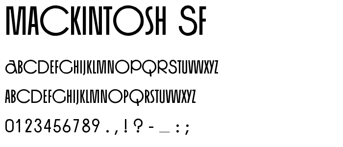 Mackintosh SF font