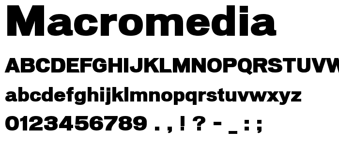 Macromedia font