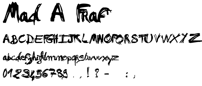 Mad a Fraf font