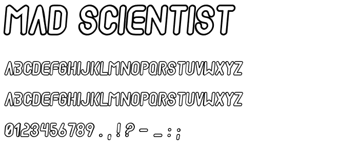 Mad scientist  font