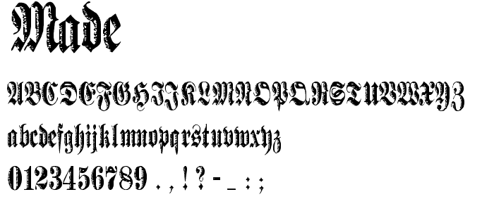 Made font