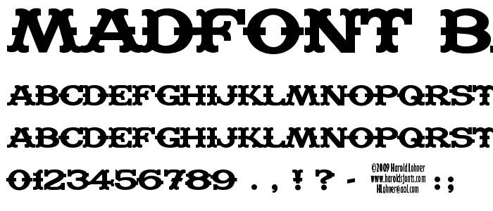 Madfont Bars font