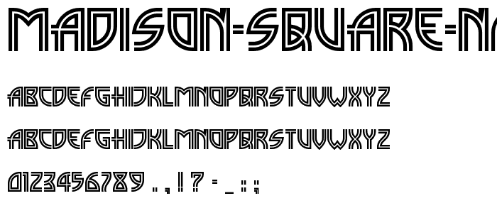 Madison Square NF font