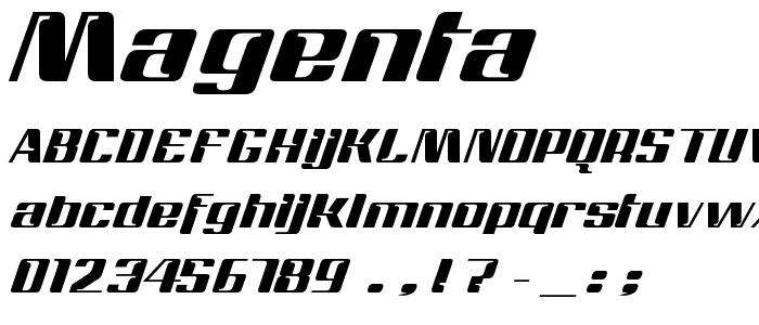 Magenta font