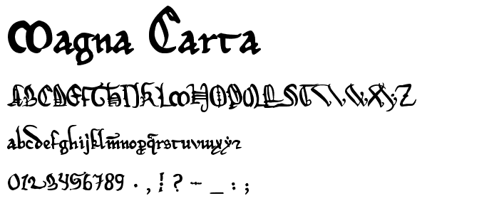 Magna Carta font