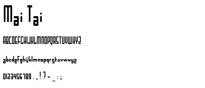 Mai Tai font