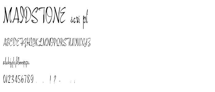 MaidstoneScript font