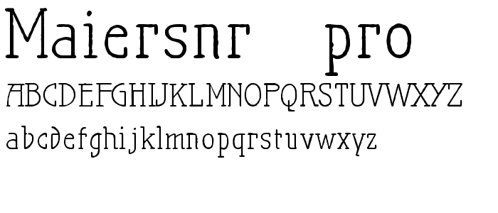 MaiersNr_21Pro font