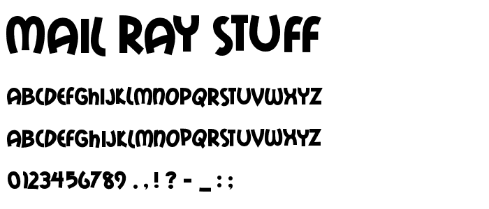 Mail Ray Stuff font