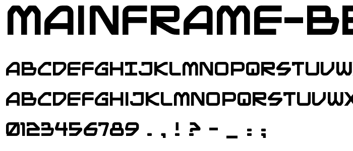 Mainframe BB font