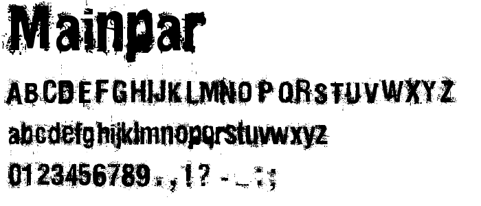 Mainpar font