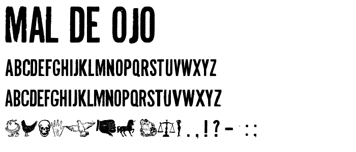 Mal de Ojo font