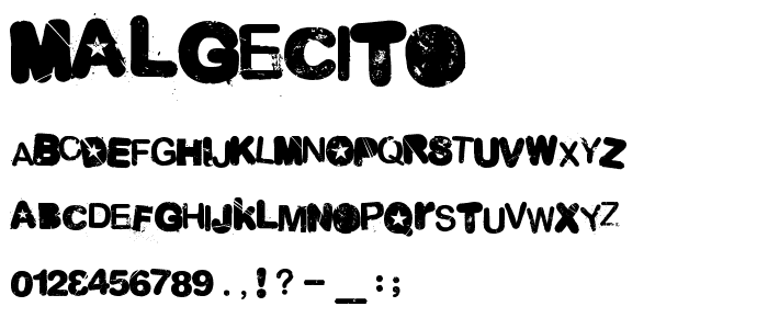 Malgecito font