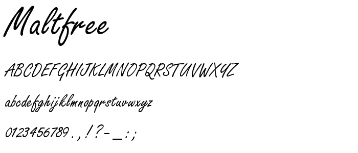 Maltfree font