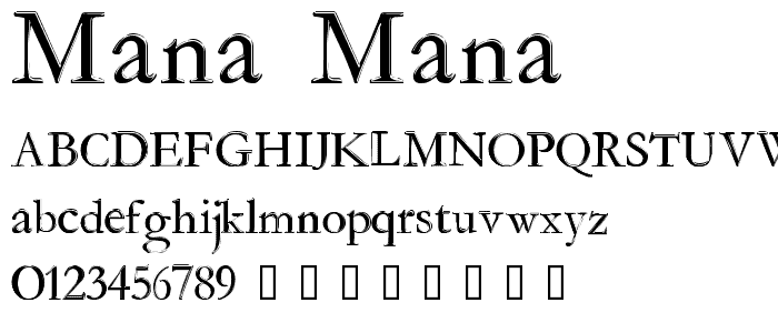 Mana Mana font