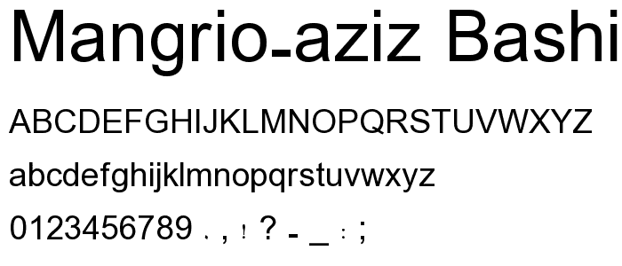 Mangrio-Aziz_Bashir_bhand_Wow font