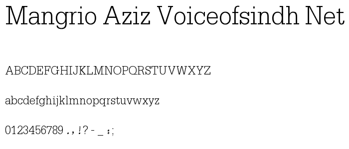 Mangrio_Aziz_Voiceofsindh_net_L font