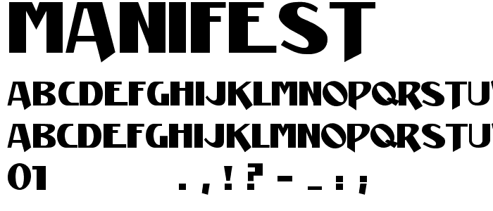 Manifest font