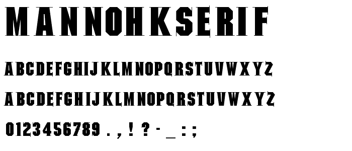 MannohKSerif font