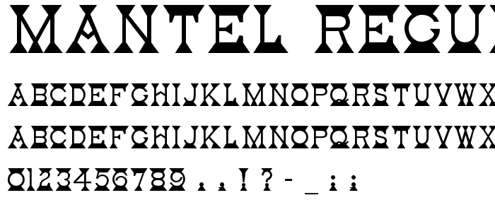 Mantel Regular font