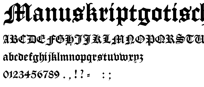 ManuskriptGotisch font