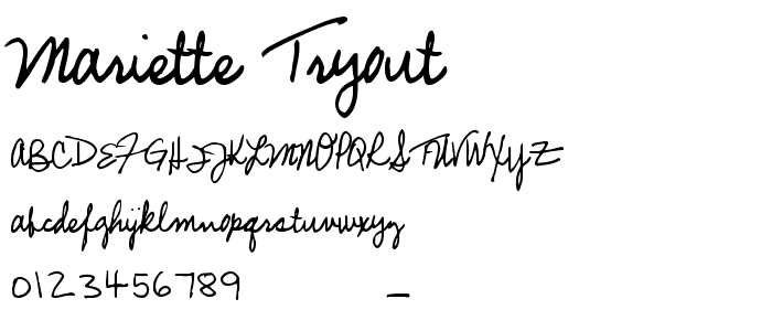 Mariette Tryout font