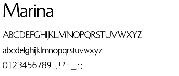 Marina font